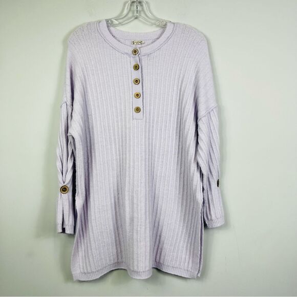 Free People Around the Clock Pullover Cozy Lavender Oversized Sweater Tunic XS - Picture 6 of 16
